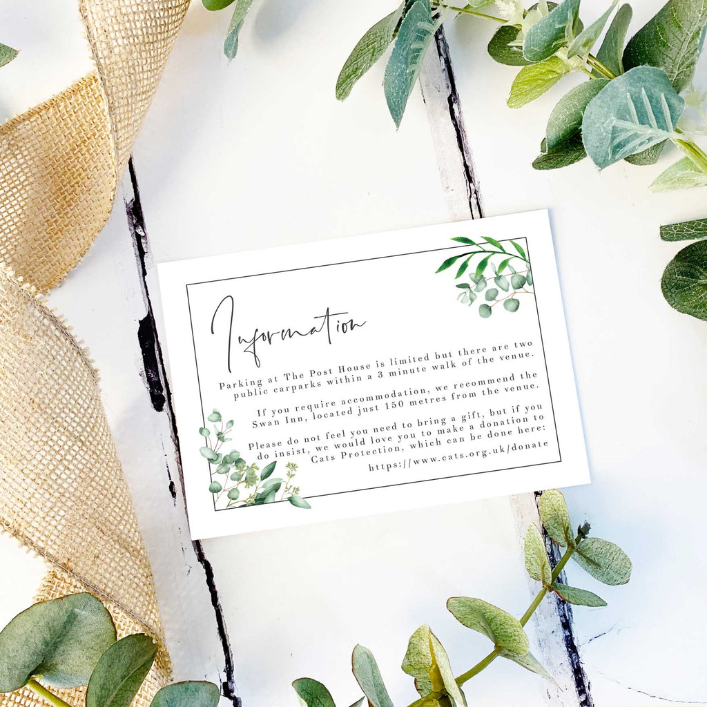 Eucalyptus Wedding Invitation – Emmy Designs